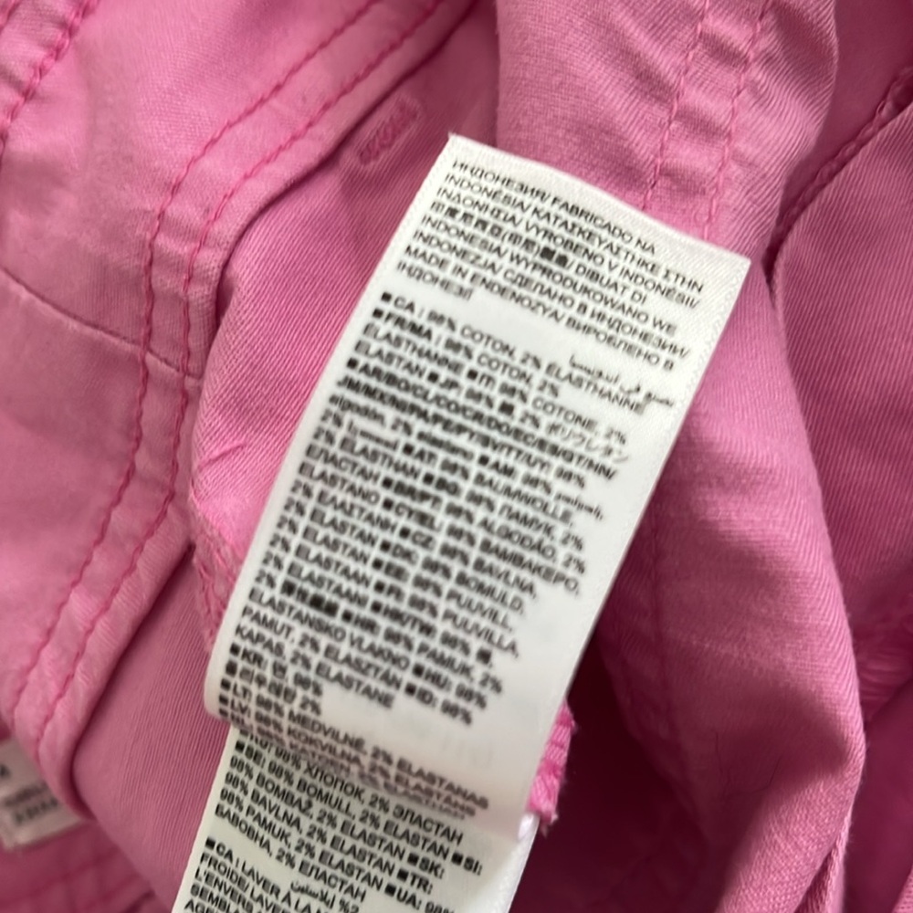 Gap Girlfriend Pink Khaki Shorts, Size 14 - New Without Tags - Picture 4 of 10